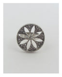 Adjustable cut out flower ring