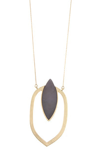 Marquise cut pendant long necklace