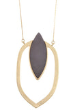 Marquise cut pendant long necklace