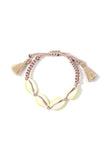 Cowrie Seashell Tassel Adjustable Bracelet