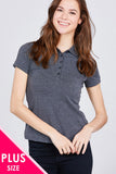 Classic Jersey Spandex Polo Top