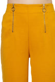 Double O-ring Zipper Up Pants