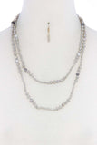 Beaded Fashion Long Necklace And Earring Set