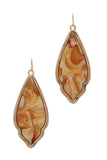 Acetate Moroccan Shape Drop Earring