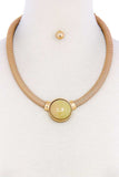 Stylish Modern Choker Necklace And Earring Set