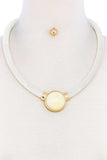 Stylish Modern Choker Necklace And Earring Set