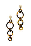 Multi Resin Round Chain Fashion Earring