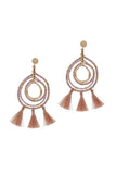 Tassel Beaded Circle Earring