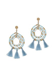 Tassel Beaded Circle Earring