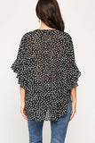 Leopard Printed Crepe Top