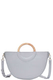 Stylish Semi Circle Modern Satchel With Long Strap