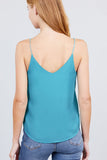 Double V-neck Cami Woven Top