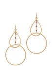 Teardrop Shape Circle Drop Earring