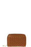 Stylish Zip Around Multi Slots Braided Card Case