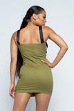 Stretchable Cotton Mini Dress