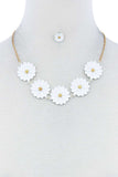 Fashion Cute Multi Tender Flower Necklace And Earring Set
