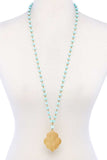 Designer Multi Bead Pendant Necklace