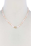 Hamsa Hand Charm Color Block Necklace