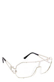 Clear Styled Metal Frame Sunglasses