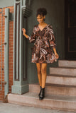 A Woven Mini Dress In Vintage Paisley Print