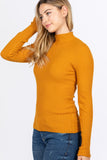 Mock Neck Viscose Sweater