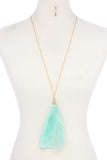 Metallic Stars Tulle Tassel Necklace