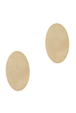 Metal Oval Texture Stud Earring