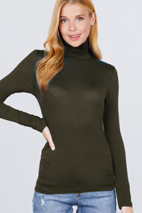 Turtle Neck Rayon Jersey Top