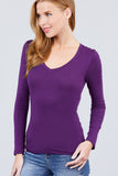 Cotton Jersey V-neck Top