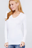 Cotton Jersey V-neck Top