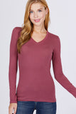 Cotton Jersey V-neck Top