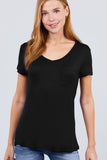 V-neck Rayon Jersey Top