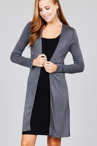 Side Slit Tunic Cardigan