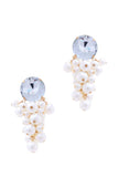 Multi Balls Wide Stone Stud Earring