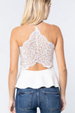 V-neck Cami Peplum Knit Top