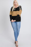 Raglan Sleeve Color Block Long Sleeve Top