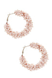 Flower Sequin Hoop Earring