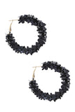 Flower Sequin Hoop Earring