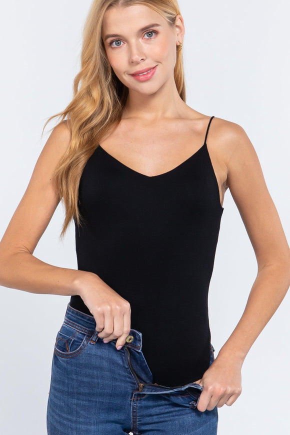 V-neck 2 Ply Cami Bodysuit