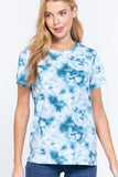 Short Slv Tie-dye Cotton Jersey Top