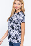 Short Slv Tie-dye Cotton Jersey Top