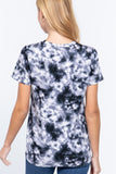 Short Slv Tie-dye Cotton Jersey Top