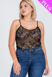 Plus Size Lace Cami Bodysuit