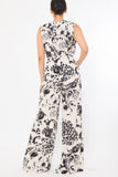 Tie Dye Print Fashion Woven Jumpsuit