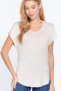 Dolman Slv V-neck Rayon Jersey Top