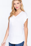 Dolman Slv V-neck Rayon Jersey Top