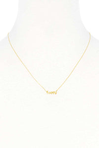 Happy Message Dainty Metal Necklace