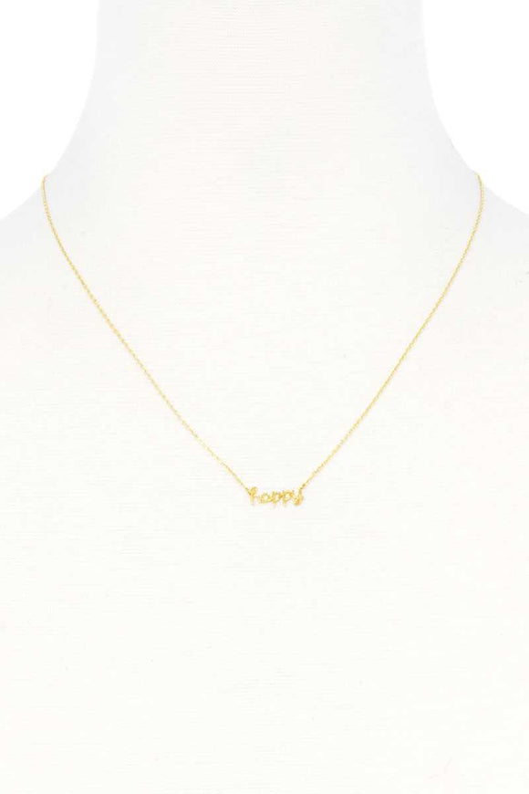 Happy Message Dainty Metal Necklace