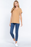 Short Sleeve V-neck Boxy Tee