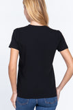 Short Sleeve V-neck Boxy Tee